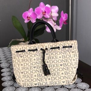 Dooney and Bourke Beige Monogram Mini Tote Bag